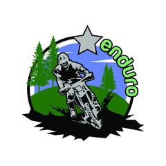 Illustration Vector graphic design of motorcross logo
