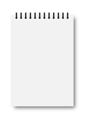 realistic mockup of a notebook on a spring