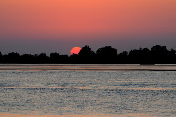 Sonnenuntergang in der Lagune von Venedig
