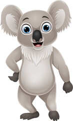 Cartoon funny little koala posing © tigatelu