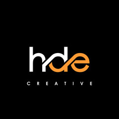 HDE Letter Initial Logo Design Template Vector Illustration