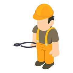 Repairman icon. Isometric illustration of repairman vector icon for web