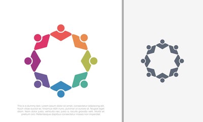 Global Community Logo Icon Elements Template. Community human Logo template vector. Community health care. Abstract Community logo