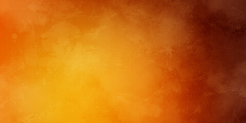 Yellow orange background with texture and distressed vintage grunge and watercolor paint stains in elegant Christmas backdrop illustration
