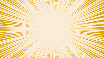 Abstract Geometric Background. Gold Radial Rays of Sun. Perspective Lines Shine of Sunbursts. Flat Vector Illustration Design Template Elements.