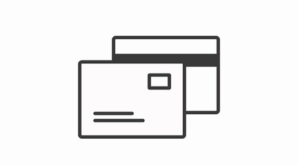 Credit card vector icon. Isolated illustration of a credit card