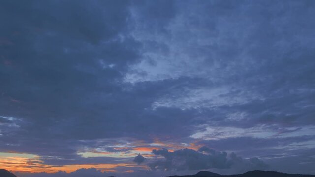 
orange clouds are moving slowly in blue sky at sunrise video 4K.
Nature video High quality footage Take a video with Blackmagic pocket cinema camera 6K.
