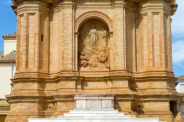Monumento al Sagrado Corazon de la ciudad de Sevilla del pais de España