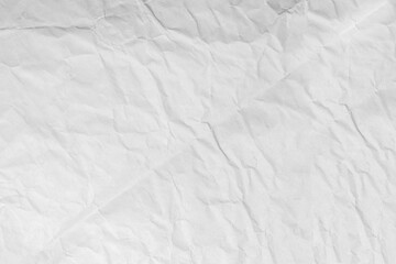 White paper sheet texture background with crumpled wrinkled and rough pattern, empty blank paper page material for any design