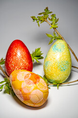 Easter eggs with chocolate with a surprise inside