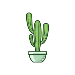 Doodle illustration cactus vector graphics