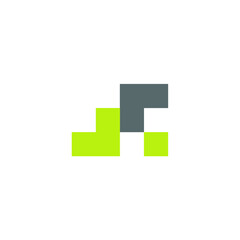 computer logo pixel letter J and C