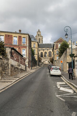 Pontoise Cathedral (Saint-Maclou de Pontoise, 12th century) - Roman Catholic cathedral, national monument of France. Pontoise is a commune in Val-d'Oise department, in northwestern suburbs of Paris.