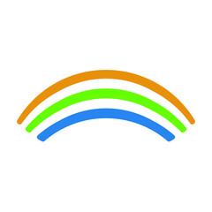 stripes logo in bright colors, rainbow
