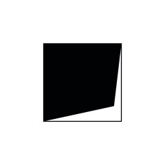black and white square logo