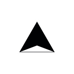 black and white triangle logo