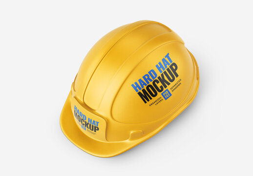 Construction Hard Hat Mockup for Creative Design and Branding Projects