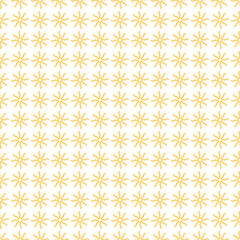 Abstract Seamless Pattern Orange Doodle Background Vector