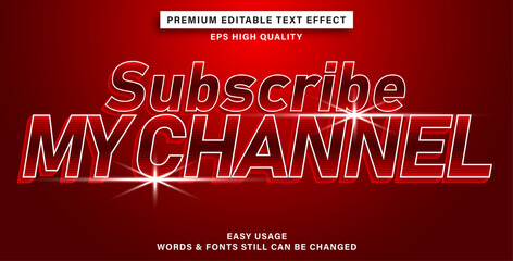 editable text effect subscribe my channel