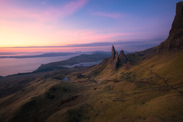 The Old Man of Storr, Isle of Skye, Scotland, UK. Sunrise