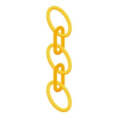 Chain icon. Isometric of Chain vector icon for web design isolated on white background