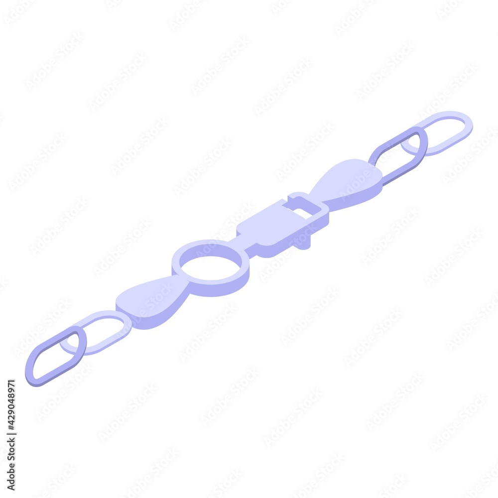 Poster chain system icon. isometric of chain system vector icon for web design isolated on white background