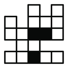 crossword icons. crossword symbol vector elements for infographic web.