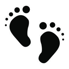 foot prints icons. foot prints symbol vector elements for infographic web.
