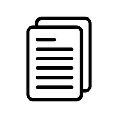 An outline design, icon of document