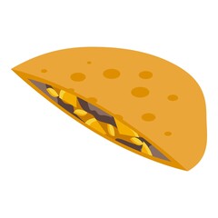 Pita bread vegan icon. Isometric of Pita bread vegan vector icon for web design isolated on white background