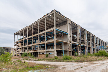 Abandoned the oldest sugar factory in Serbia. The abandoned factory buildings are in the municipality of Padinska Skela in Belgrade, Serbia.