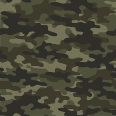 Fototapeta premium green Camouflage military seamless vector pattern for clothing, fabric prints. modern.