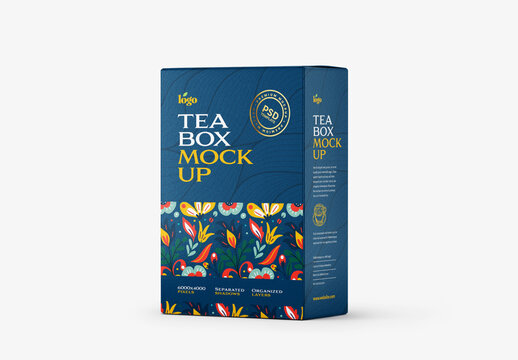 Tea Box Packaging Mockup