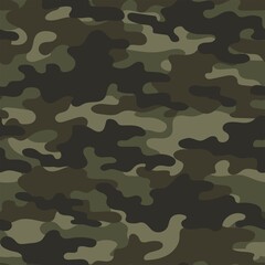Fototapeta premium green Texture military camouflage repeat print. Seamless army pattern. Modern