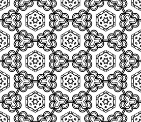 Abstract colorful doodle flower seamless pattern. Floral background. Mosaic, tile of thin line ornament.