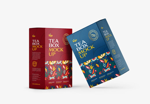 Tea Box Packaging Mockup