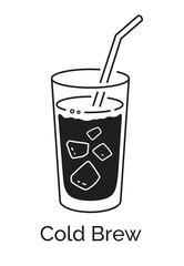 Cold brew coffee glass