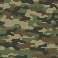 green military camouflage. vector seamless print. army camouflage for clothing or printing