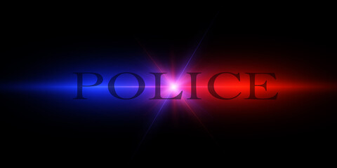 Police lights light. Vector illustration.	