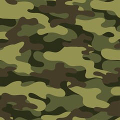 Fototapeta premium green military camouflage. vector seamless print. army camouflage for clothing or printing