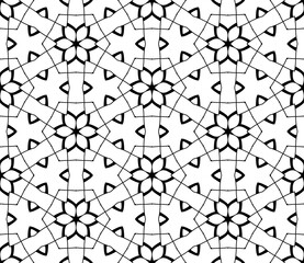 Obraz premium Abstract colorful doodle flower seamless pattern. Floral background. Mosaic, tile of thin line ornament.