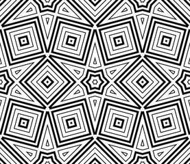 Abstract thin line seamless pattern. Linear ornamental geometric background. Wrapping paper.           