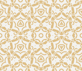 Abstract thin line curly seamless pattern. Linear ornamental geometric background. Wrapping paper.            