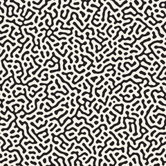 Vector seamless trendy pattern. Monochrome organic texture. Abstract rounded messy lines stylish background.