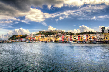Obraz premium From Marina Grande, Procida, Bay of Naples, Italy