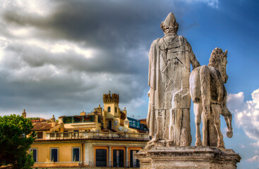 Fototapeta na wymiar From Piazza del Campidoglio, Rome