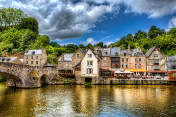 Fototapeta premium The Port of Dinan, River Rance, Brittany, France