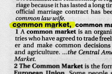 Highlighted word common market concept and meaning.