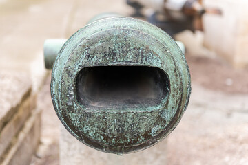 An old ship's cannon. The secret howitzer of the Shuvalov system of the 18th century. One of the developments of the engineers of the Russian Empire.