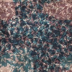 Seamless blue pink cream and navy surface pattern. High quality illustration. Overlaid and multiplied distressed and grungy worn abstract design for print. Detailed artistic repeat tile swatch.